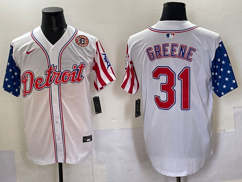 Men Detroit Tigers #31 Greene White National Flags 2025 Nike MLB Jersey style 7